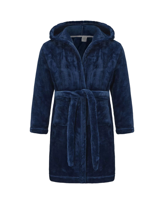 Plush Fleece Bathrobe with Hood – Warm Cozy Sleepwear & Loungewear for Boys