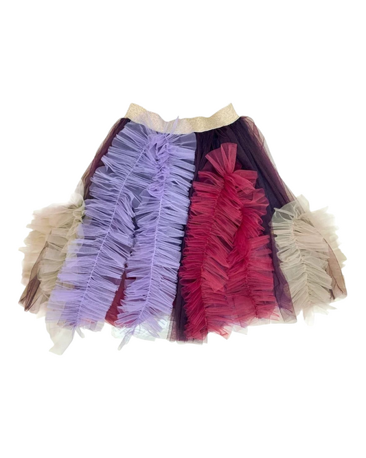 Asymmetric Tulle Skirt