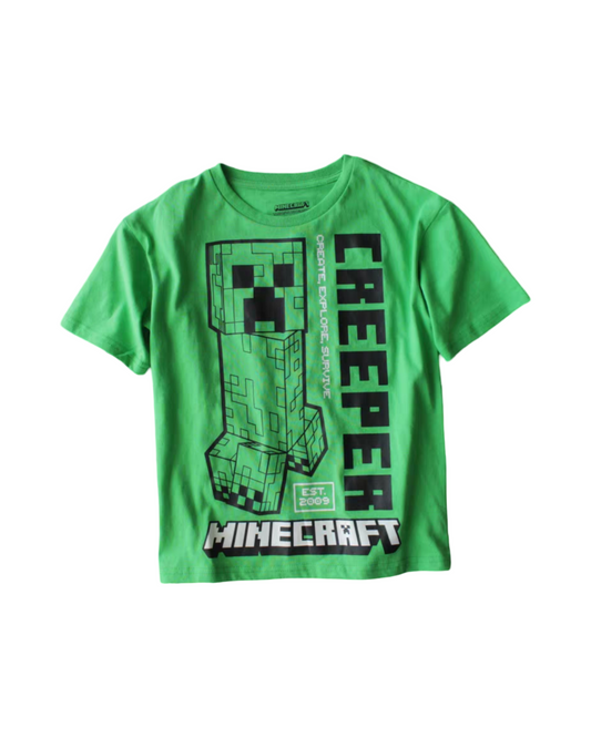 Minecraft Creeper Graphic Cotton T-Shirt