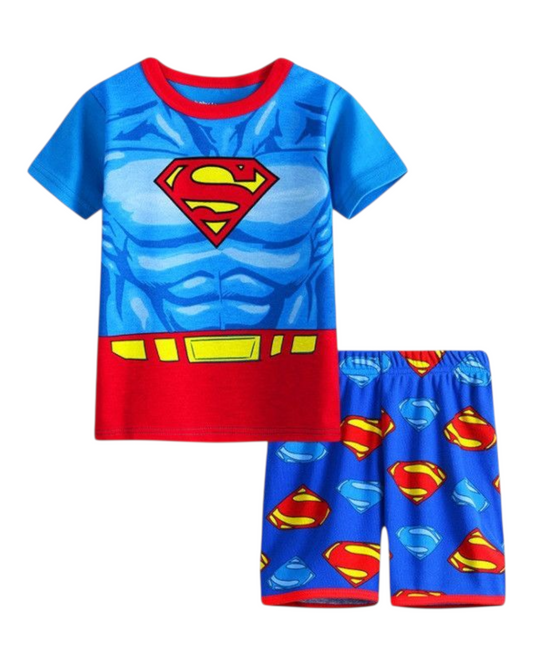 Boys' Superhero Short-Sleeved Pyjama Set