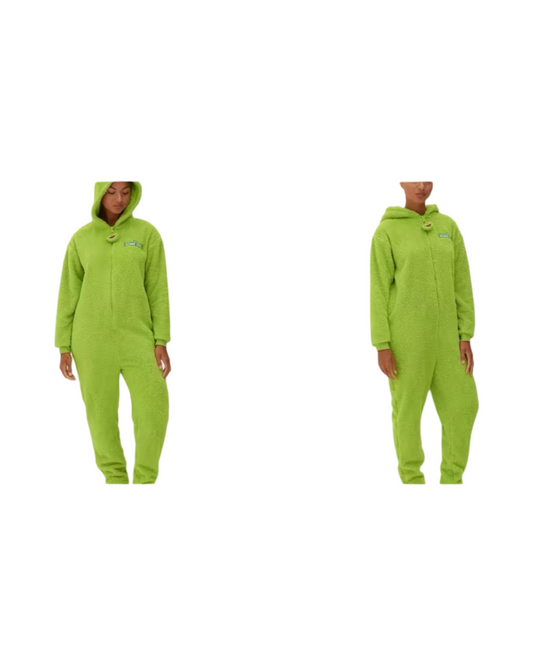 Plush Cartoon Character Adult Cotton Blend One-Piece Lounge Jumpsuit