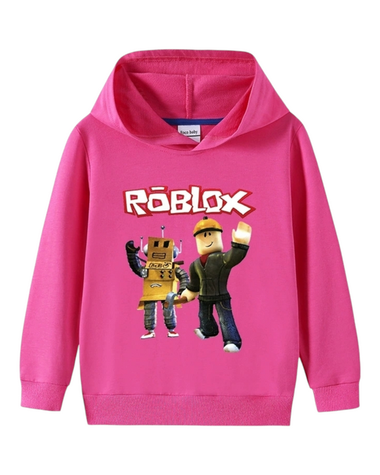 Girls' Graphic Hoodie with Roblox Design