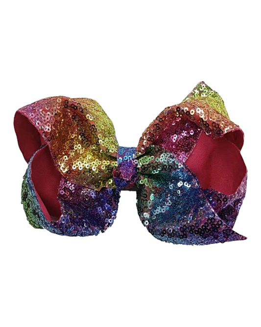 Colorful Rainbow Hair Bow