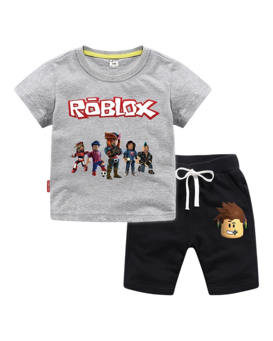 Boys’ T-Shirt and Shorts Roblox Outfit Set