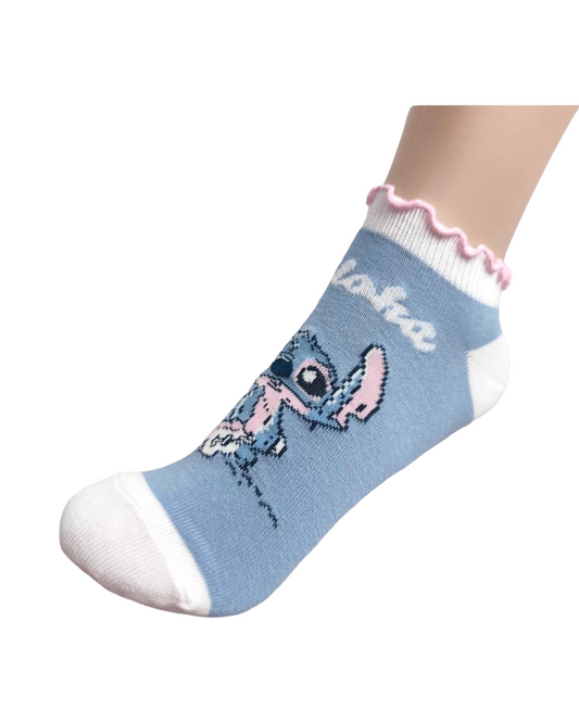 Disney Stitch Girls Graphic Low Cut Socks