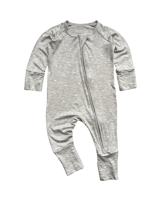 Long-Sleeve Cotton Zip Baby Romper