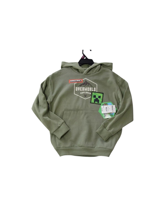 Boys' Green Hoodie with Minecraft Graphic