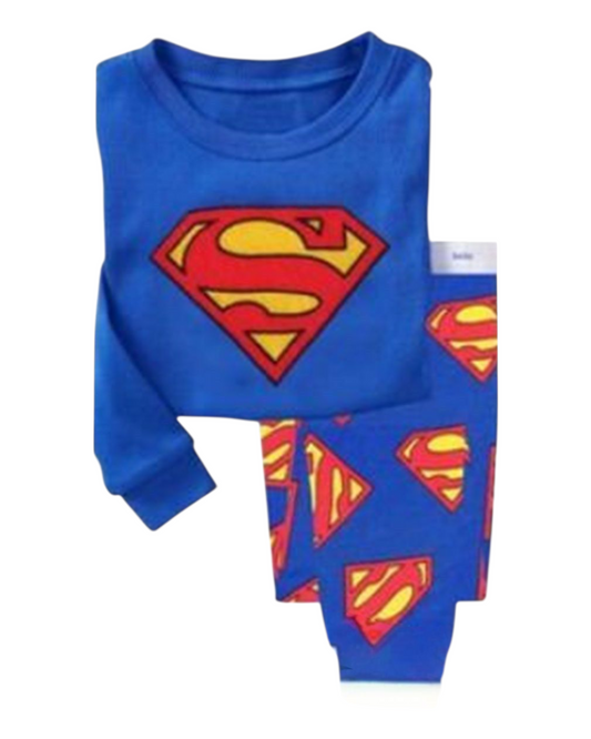 Boys' Superman Patterned Long-Sleeved Pyjamas