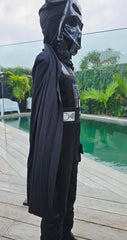 Sci-Fi Villain Costume for Kids and Adults with Mask and Cape Set
