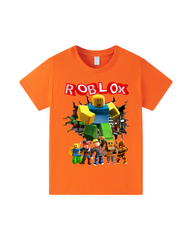 Video Game Graphic Print Short-Sleeve Kids Cotton T-Shirt