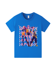 Kpop Cotton T-Shirt for Girls with Graphic Print
