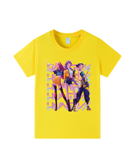 Kpop Cotton T-Shirt for Girls with Graphic Print