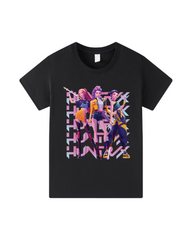 Kpop Cotton T-Shirt for Girls with Graphic Print