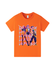 Kpop Cotton T-Shirt for Girls with Graphic Print