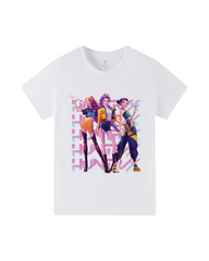 Kpop Cotton T-Shirt for Girls with Graphic Print
