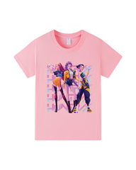 Kpop Cotton T-Shirt for Girls with Graphic Print