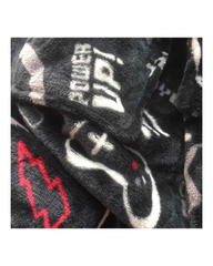 Plush Gaming Controller Print Boys Hooded Bathrobe