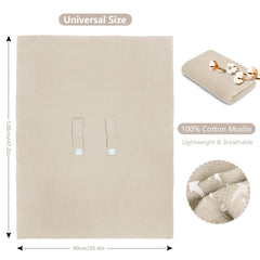 Cotton Blanket Cover for Baby Stroller with Velcro