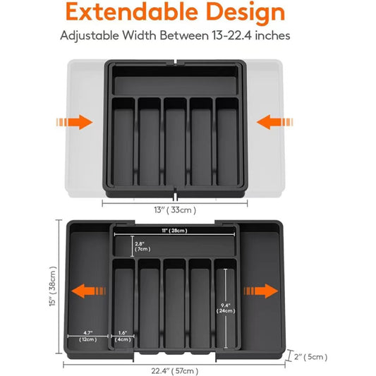 Extendable Cutlery Storage Tray
