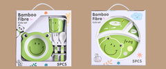 Five-Piece Kids' Animal Tableware Set