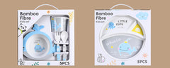Five-Piece Kids' Animal Tableware Set