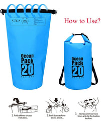 Patterned Waterproof Lightweight Beach Pack Bag