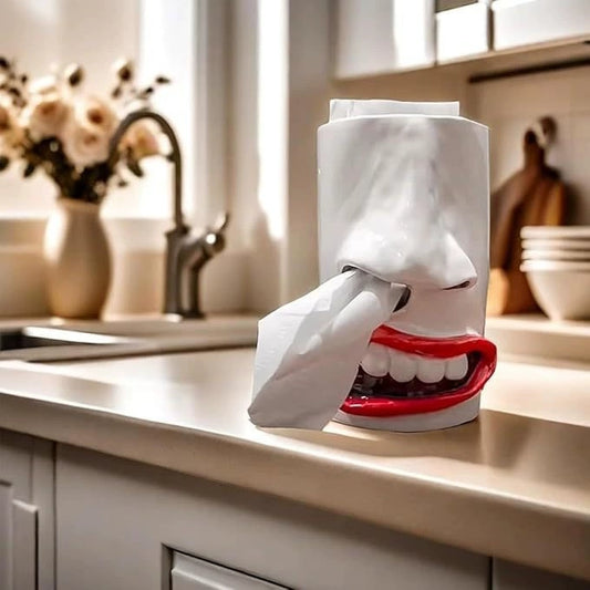 Pottery Face Tissue Box