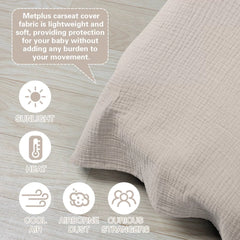 Cotton Blanket Cover for Baby Stroller with Velcro