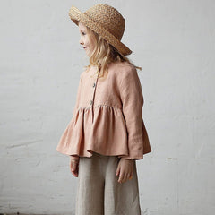 Long-Sleeved Loose-Fitting Button-Up Jacket