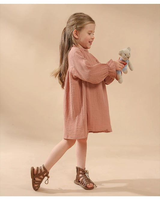 Knee-High Long-Sleeved Summer Dress