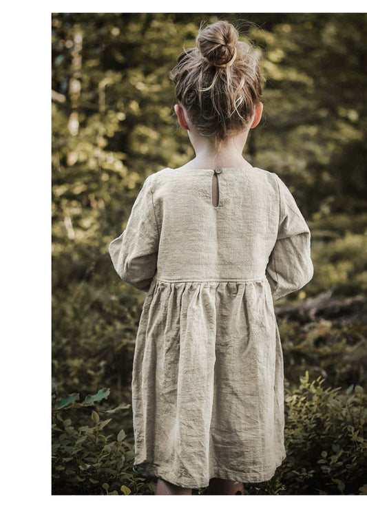 Long-Sleeved Dress with Pockets