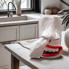 Pottery Face Tissue Box