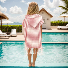 Striped Frilled Kids Beach Towels