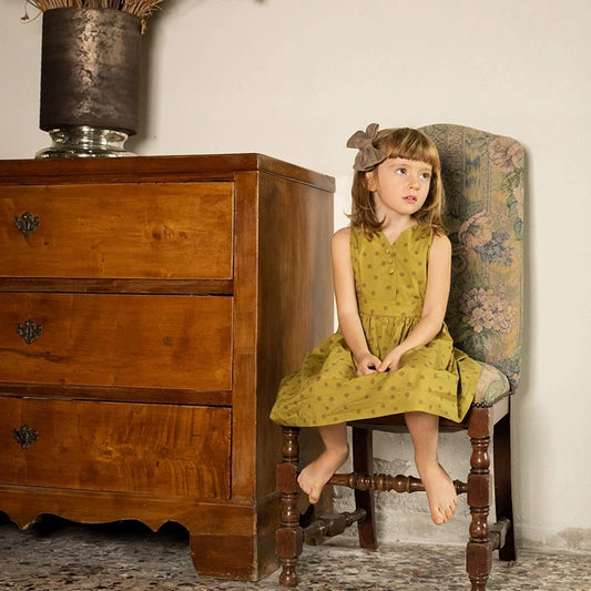 Mustard Yellow Polka Dot Dress