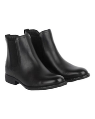 Bottines en cuir noir