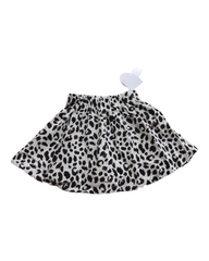 Puffy white skirt with black dots