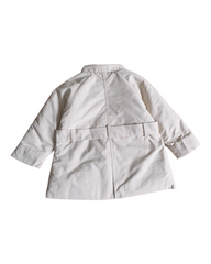 White Trench Coat with Plaid Inside
