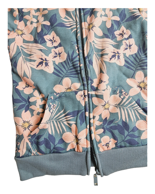 Blue Jacket with Floral Patterns