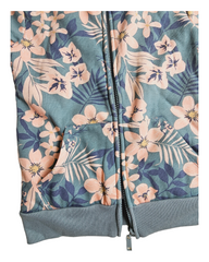 Blue Jacket with Floral Patterns