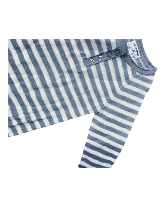Woolmark Stripy Blue and white Bodysuit