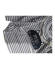 Stripy Long-Sleeve Graphic Top