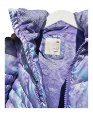 Purple Winter Parka with Fur Hood