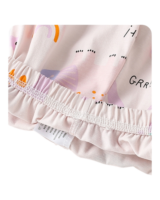 Pastel Dinosaur Long-Sleeved Pyjama Set