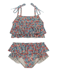 Two-Piece Girls Swimsuit with Ruffles