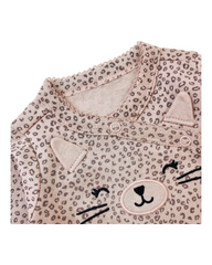 Baby's Leopard Print Long-Sleeved Cat Onesie