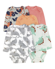Set of 5 Baby Onesies in Different Colours