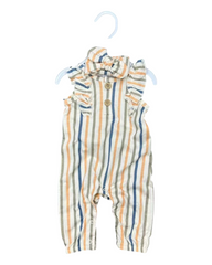 Patterned Romper with Snap Fasteners 2-Piece Set