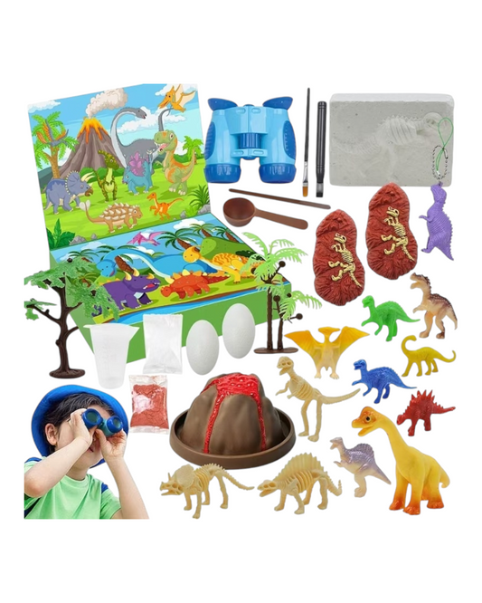 Coffret cadeau sur le thème des dinosaures