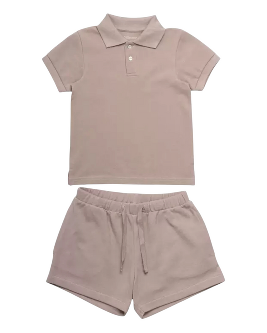 Matching Polo Shirt and Shorts Set