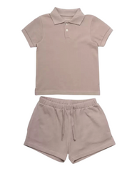 Matching Polo Shirt and Shorts Set